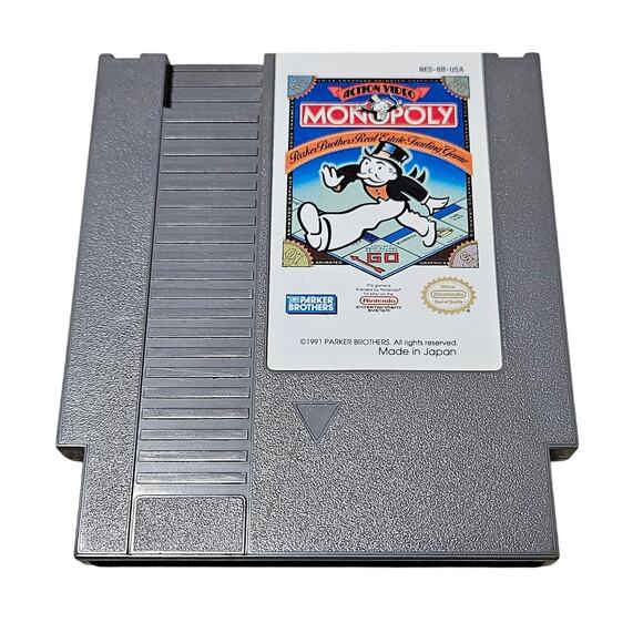 MONOPOLY NES Nintendo 1991 Classic Original Authentic Clean Tested Game - Picture 1 of 4